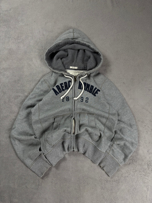Vintage Y2K Abercrombie & Fitch Men’s Embroidered Zipper (S)