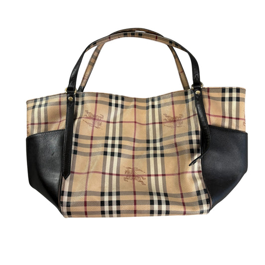 Early 2000s Burberry Canterburry Citybag Leather London (M)