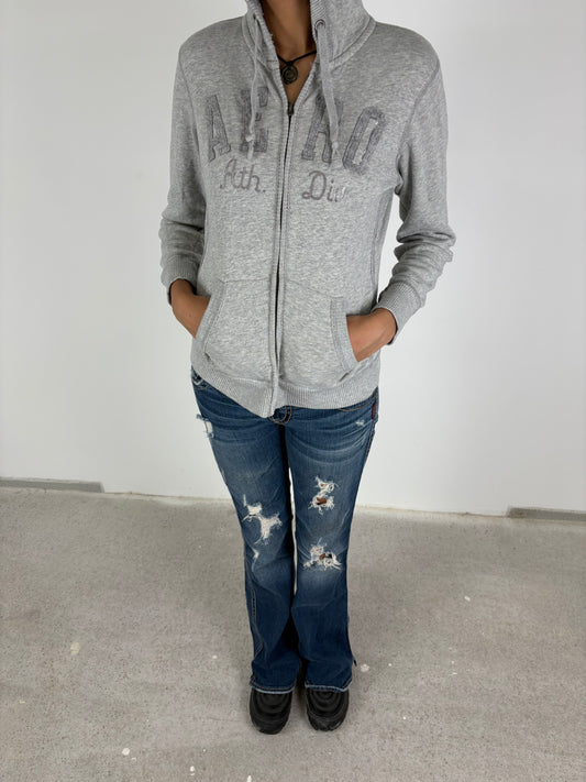 Early 2000s Aeropostale Embroidered Waist Fitted Zipper Fur Hood (S)