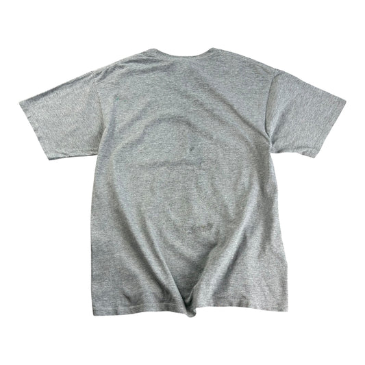 Vintage Printed Nike T-Shirt Silver-Logo (M)