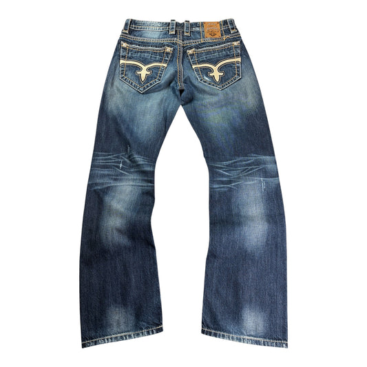 Vintage Washed Rock Revival Jeans Jayden Straight (32)