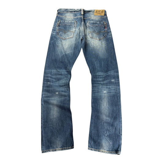 Vintage *RARE* Replay Washed Denim Slim-Fit (33)